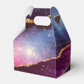 Ballotins Espace bleu et violet et étoiles avec ruban or (Arrière)