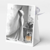 Ballotins Esquisse nuptiale romantique boîte de mariage favo (Arrière)