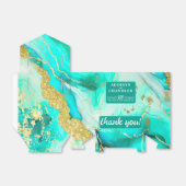 Ballotins Ethereal Elegance Turquoise Geode Inspiré Mariage (Déplié)