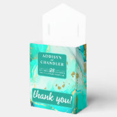 Ballotins Ethereal Elegance Turquoise Geode Inspiré Mariage (Ouvert)