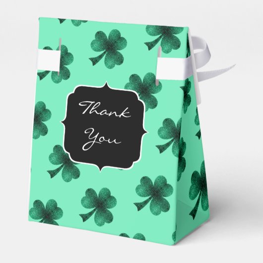 Ballotins Étincelles vertes Shamrock Saint Patrick' Day Mono (Arrière)