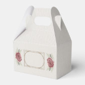 Ballotins Étiquette de cadeau floral – Design élégant de ros (Arrière)