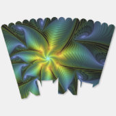 Ballotins Etoile Abstraite, Bleu brillant Vert Or Fractal Ar (Déplié)