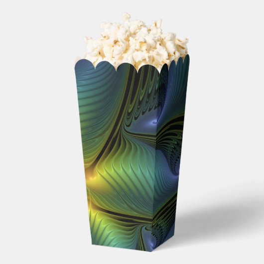 Ballotins Etoile Abstraite, Bleu brillant Vert Or Fractal Ar (Sauté)