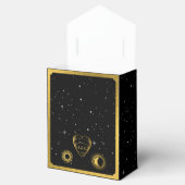 Ballotins Étoiles célestes Crescent Lune Mariage d'or noir (Ouvert)