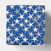 Ballotins Étoiles d'argent sur bleu cobalt (Haut)