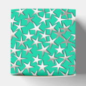 Ballotins étoiles d'argent sur turquoise (Haut)