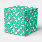 Ballotins étoiles d'argent sur turquoise (Arrière)