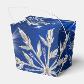 Ballotins étoiles de Noël bleues avec cristal de glace blanc (Arrière)