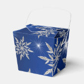 Ballotins étoiles de Noël bleues avec cristal de glace blanc (Verso)