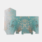 Ballotins Étoiles d'or chatoyantes sur Turquoise (Déplié)