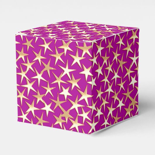 Ballotins Étoiles dorées sur fond violet améthyste (Verso)