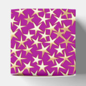Ballotins Étoiles dorées sur fond violet améthyste (Haut)