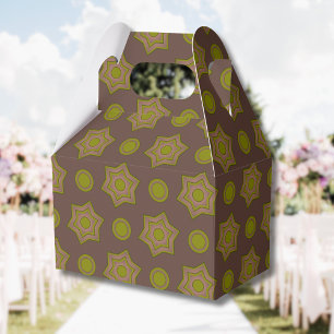 Ballotins Étoiles et cercles en brun et vert