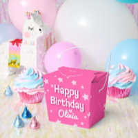 Étoiles Rose Clair Rétro Joyeux Anniversaire 