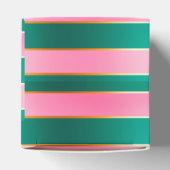 Ballotins Étonnant rose et vert rayures modernes (Haut)