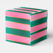 Ballotins Étonnant rose et vert rayures modernes (Arrière)