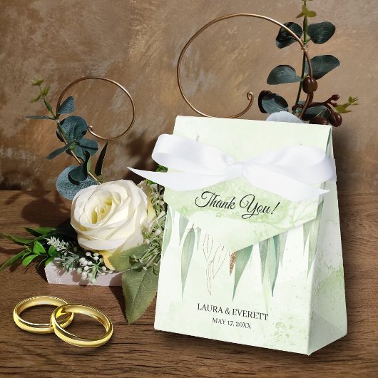 Ballotins Eucalyptus Mariage de feuillage vert or