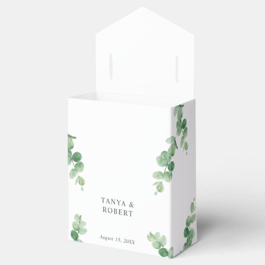 Ballotins Eucalyptus Mariage Élégant Merci Simple Chic (Ouvert)