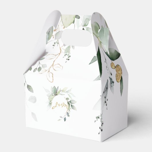 Ballotins Eucalyptus moderne vert or M. & Mme (Arrière)