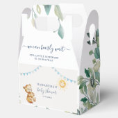 Ballotins Eucalyptus Ours Aquarelle Script Baby shower Garço (Ouvert)