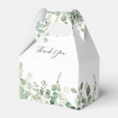 Ballotins eucalyptus verdure aquarelle mariage boîte de fave (Verso)