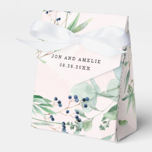 Ballotins Eucalyptus Verdure et Mariage rose pâle