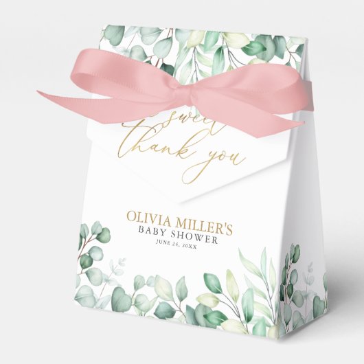 Ballotins Eucalyptus vert Un Baby shower de Merci doux (Verso)