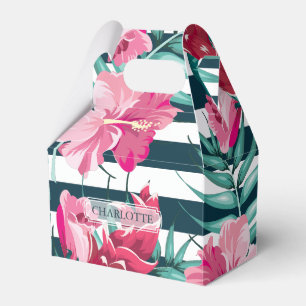 Ballotins Exotique Personnalisé Été Floral rayé