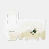 Ballotins Extraordinaire vert émeraude fleurs d'or mariage (Déplié)