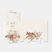 Ballotins Fall Rustic Floral Wedding Favor Box (Déplié)