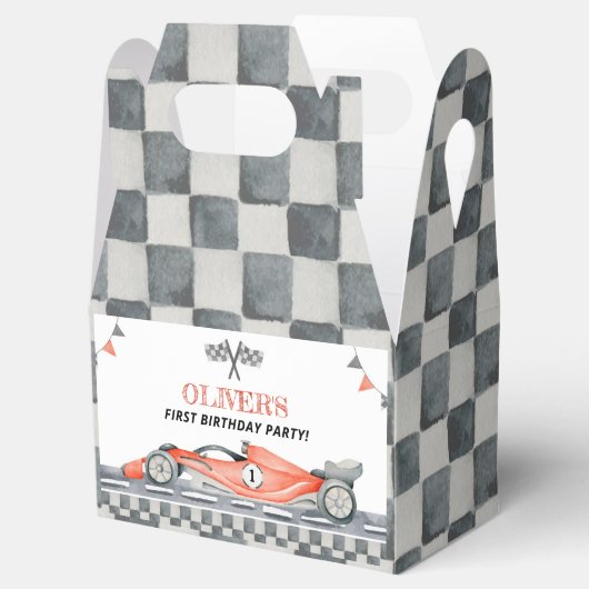 Ballotins Fast One Red Racing Car Ballotin de fête d'anniver (Ouvert)