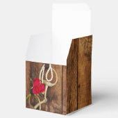 Ballotins Faux Barn Bois Rouge Roses Cheval Bit Mariage de l (Ouvert)