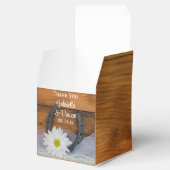 Ballotins Faux Barn Wood Daisy et Horseshoe Western Mariage (Ouvert)