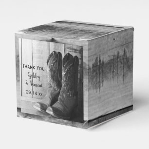 Ballotins Faux Barn Wood Russe Boots Cowboy Mariage occident