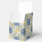 Ballotins Faux Carrelage Motif Jaune et Bleu Fête Favoriser  (Ouvert)