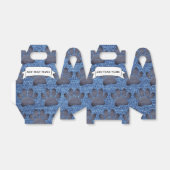 Ballotins Faux Denim Jeans Chien Empreinte de patte Nom pers (Déplié)