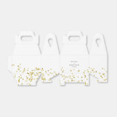 Ballotins Faux Gold Confetti | Boîte de mariage moderne (Déplié)