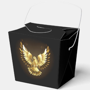 Ballotins Faux Gold Foil Peace Dove en noir