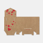 Ballotins Faux Kraft Papier Coeurs rouges Valentines Mariage (Déplié)