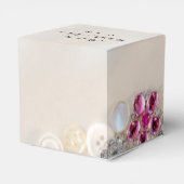 Ballotins Faux perles blanches Boutons de diamant rose Maria (Arrière)