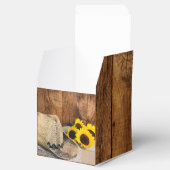 Ballotins Faux Wood, Sunflowers, cowboy Hat Wedding (Ouvert)