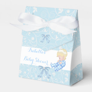 Ballotins Faveur de bébé garcon blond Baby Shower Bleu
