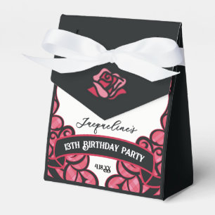 Ballotins Faveur de naissance de princesse Rose clôturée ros