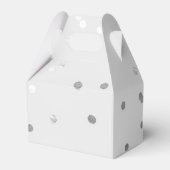 Ballotins Faveur de points de confettis brillants gris clair (Arrière)