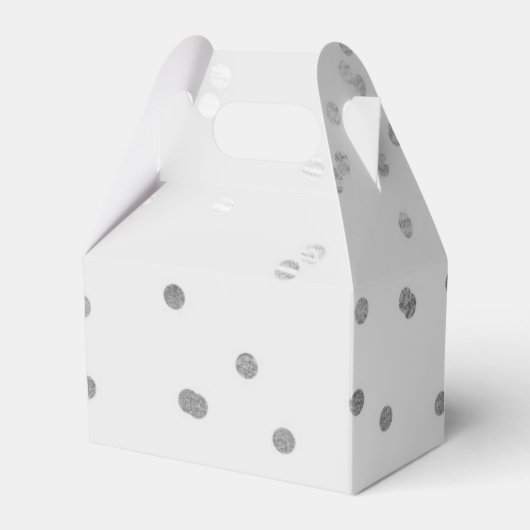 Ballotins Faveur de points de confettis brillants gris clair (Verso)