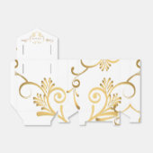 Ballotins Favor Box-Fancy Gold Heart (Déplié)