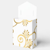 Ballotins Favor Box-Fancy Gold Heart (Ouvert)