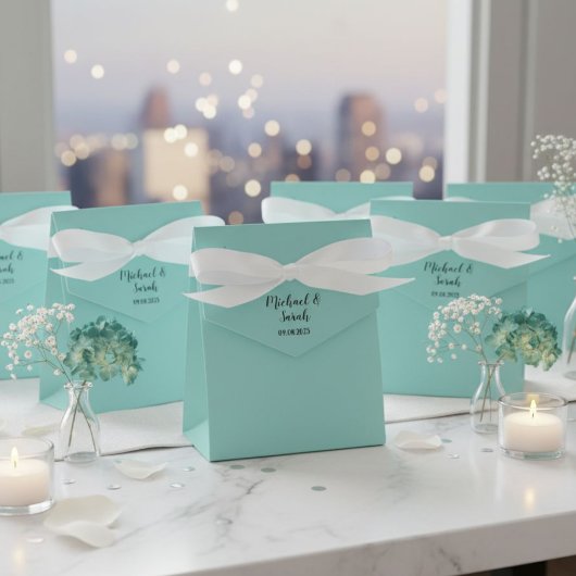 Ballotins Favor boxes with satin ribbon and your names