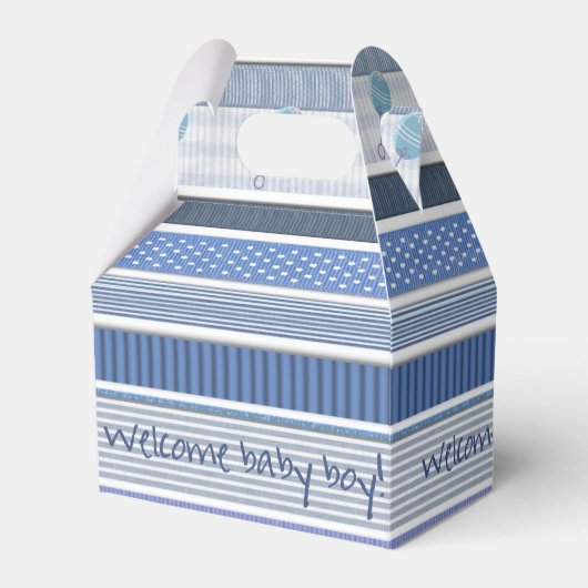 Ballotins Favoris / boîte cadeau - Bienvenue bébé garçon! (Verso)